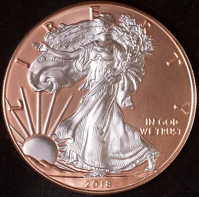 2018 American Silver Eagle---copper Gilded • $45