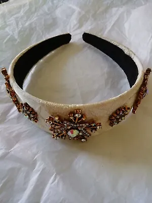 Baroque Small Lady Girl Embellished Jewelled Headband Crown Hair Accessories NEW • £6.99
