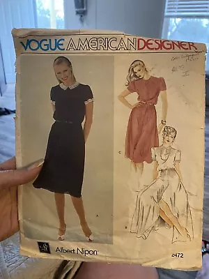 Vogue American Designer 2472 Size 8 Uncut • $20