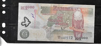 $1.40 • Buy ZAMBIA #44h 2011 VF CIRC 1000 KWACHA CURRENCY POLYMER BANKNOTE NOTE PAPER MONEY