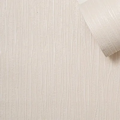 Plain Cream Stripe Wallpaper Thick Textured Slightly Imperfect Paste The Wall • £6.29