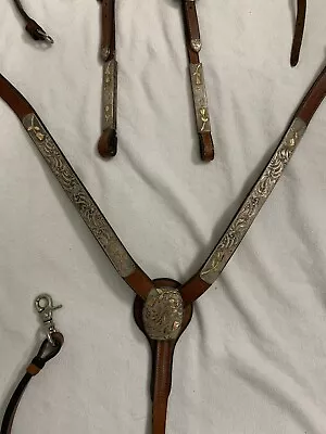 Western Horse Tack Set Bridle Breast Collar Vogt Family Coll. Silver 10k Gold • $500