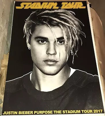 Justin Bieber Purpose The Stadium Tour 2017 Concert Poster 24x36 New Mint!!! • $11.95