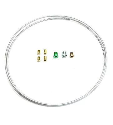 8 Foot Coil Of 3/16  Steel Brake Line Kit - Steel Roll With Fittings • $10.50