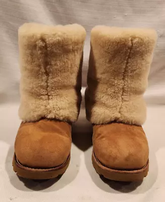 Ugg Maylin S/n 3220 Chestnut Suede Shearling Women Boots Size Us 7 • $65.99