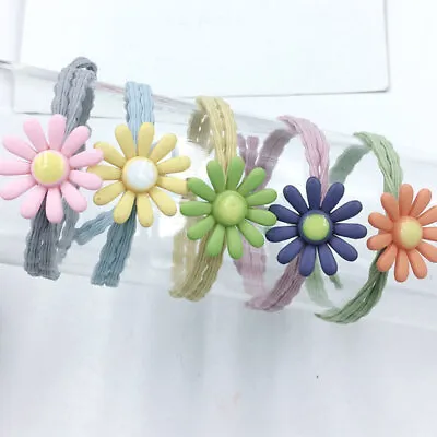 Daisy Flower Sweet Hair Scrunchies Elastic Hair Bands Girls Ponytail Hair Rope • $0.72