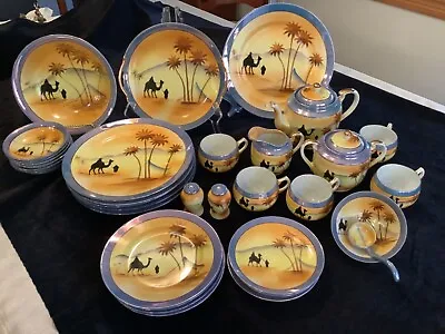  Vintage Noritake“Style” 35pc.Tea Set/Dinnerware.Desert Scene 1921-1940 Perfect • $165