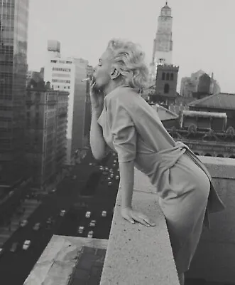 Marilyn Monroe - Smoking On Top Of A Hotel In Nyc On The Roof !! • $2.22