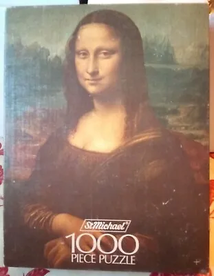 M&S Mona Lisa 1000 Piece Vintage Jigsaw Puzzle Complete Da Vinci Marks & Spencer • £5.99