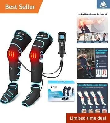 $174.54 • Buy Leg Massager With Air Compression - Flexible Adjustable Design - 2 Levels Heat