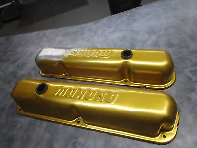 Vintage Moroso Gold Valve Covers Mopar 273 318 340 360 Dodge Plymouth Nos But .. • $199.95