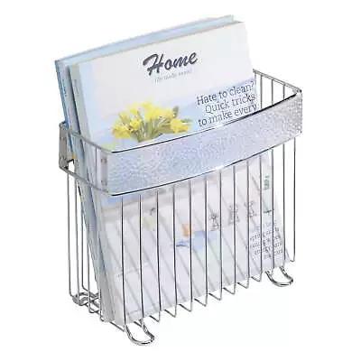 IDesign 8.5  Chrome Metal/Plastic Magazine Rack • $20.06