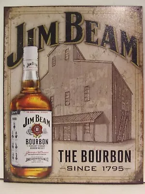 Jim Beam The Bourban Since 1795 U.S.A. Made Large 31.5cm X 40.5 Cm Metal Sign • $35