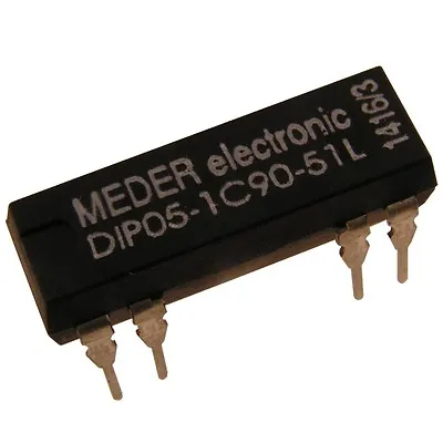 Meder DIP05-1C90-51L Relay Without Diode 5V 1xUM 200 Ohm DIP Reed Relay 047169 • $5.32