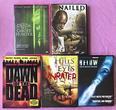 Lot Of 5 Horror DVD Nailed Below Dawn Of The Dead Death Of A Ghost Hunter More • $12.99