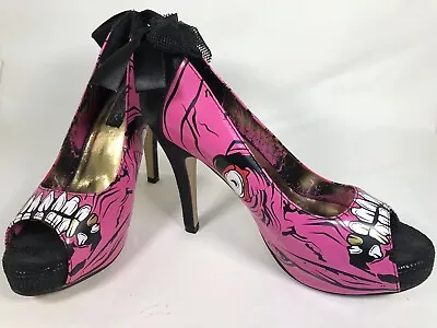 £24.99 • Buy Iron Fist Fantastic Pink Zombie Stiletto Heels UK Size 5 EU 38