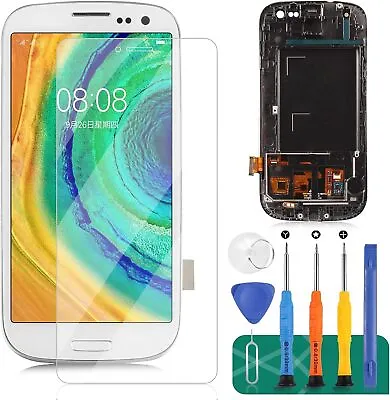 TFT For Samsung Galaxy S3 I9300 LCD Display Touch Screen Replacement Frame White • $27.07