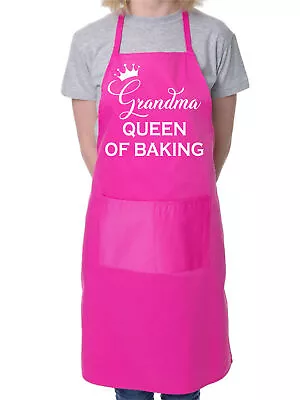 Grandma Queen Of Baking  Mother's Day Novelty Bakers Ladies Apron  • £9.99