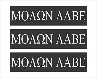 3 Molon Labe Come And Take Them Flag Hard Hat Motorcycle Helmet Stickers Decal • $4.25