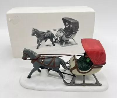 Dept 56 Heritage Village Collection “One Horse Open Sleigh” #59820 W/ Box • $14.99