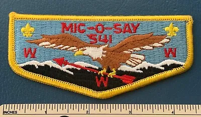 VTG OA MIC-O-SAY LODGE 541 Order Of The Arrow FLAP PATCH Eagle WWW Junction CO • $19.99