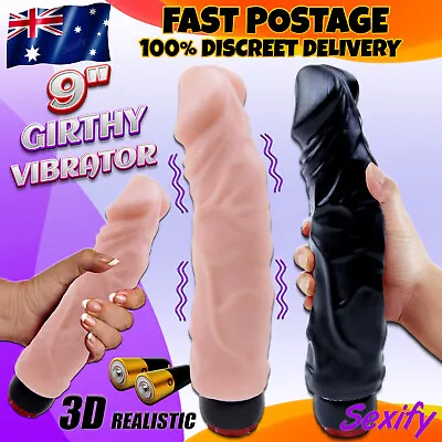 9  Extra Large Thick Fat Huge Dildo Vibrator Big Realistic Clit G-spot Sex Toy • $26.95