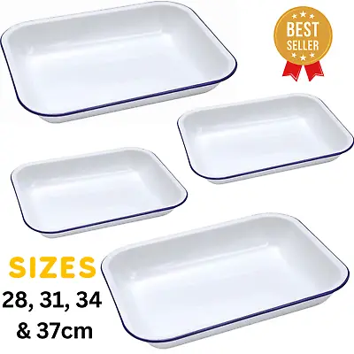 Falcon Enamel Bake Pan Enamelware Baking Roasting Tray 28 31 34 37cm Kitchenware • £14.85