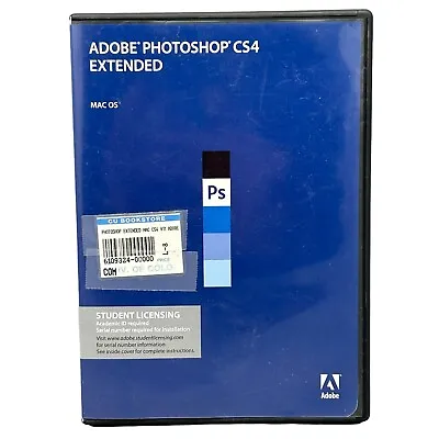 Adobe Photoshop CS4 Extended Student Edition For Mac With Serial Number • $56.24