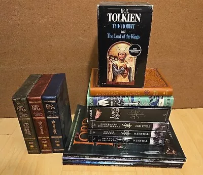 Tolkien Book Lot Lord Of The Rings Hobbit Silmarillion • $99.99