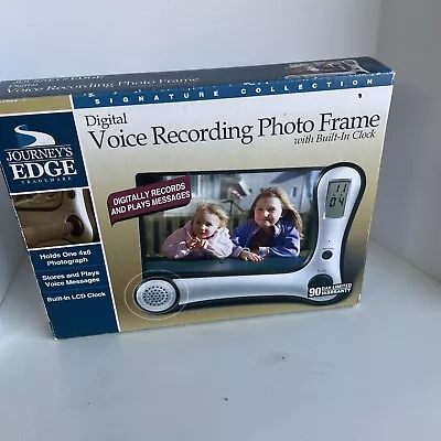 Journey's Edge Trademark Digital Voice Recording Photo Frame W/ Built-In Clock • $10