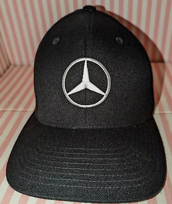 $14.63 • Buy Mercedes-Benz Emblem Logo Embroidered Flexfit Fitted Cap Hat Black & White L-XL