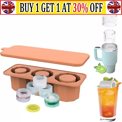 Tumbler Cup Ice Cube Tray Silicone Ice Maker With Lid For Stanley Cup 30/40oz • £2.99