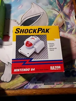 NEW IN BOX Shock Pak Rumble Vibrate & Lights Up For N64 NINTENDO • $12.95