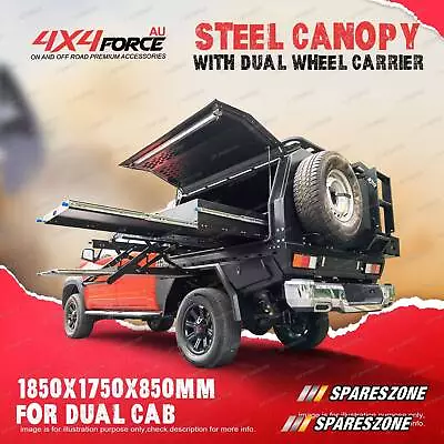 Canopy Dual Wheel Carrier Drop Down Ladder For Toyota Hilux Vigo Dual Cab 05-On • $4039