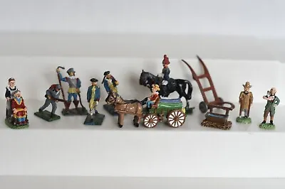11 Miniature Vintage Metal Toy Figures Union Of S. Africa Soldiers Misc. (I) • $20