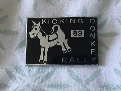 Kicking Donkey 1989 Motorcycle Rally Enamel Pin Badge - MCC • £4.95