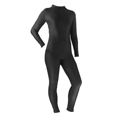 Adult Spandex Bodysuit Catsuit Dance Costume Stretchy Unitard Black 3XL • £25.82