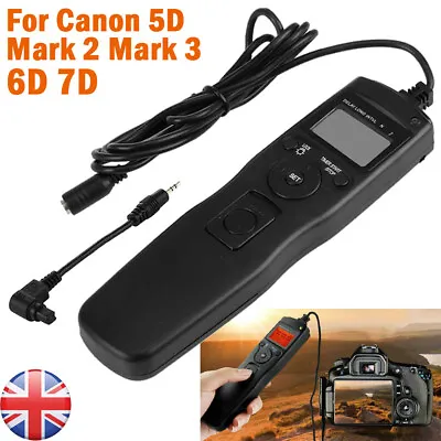 Intervalometer Timer Remote Control For Canon 7D 6D 5D 50D 40D 30D 5D Mark II IV • £14.52