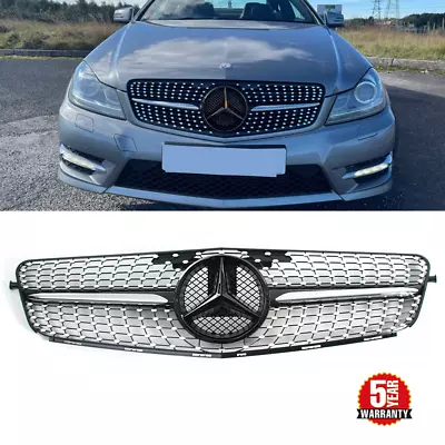 Diamond Grill W/Star For Mercedes Benz 2008-2014 W204 C200 C250 C300 C350 Grille • $71.06