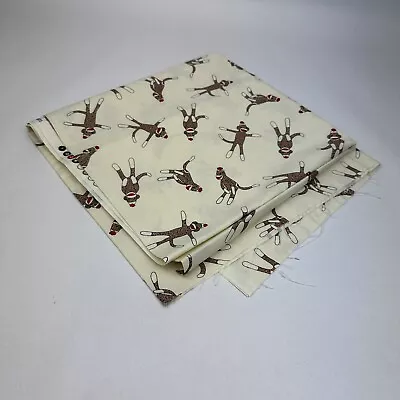 Sock Monkey Cotton Fabric By Erin Michael For Moda Print# 15071  1 Yard • $21.44