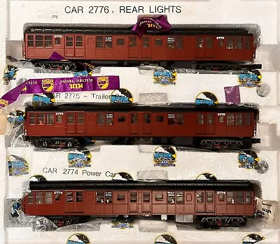 MTH 20-2675-3 O Scale BMT Standards 3-Car Subway Set 2776 2775 2774 • $599.99