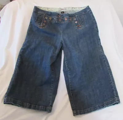 Ladies  Venezia  Size 20 (W38xL20.5) Blue Sailor Button Wide Leg Capris • $19.99