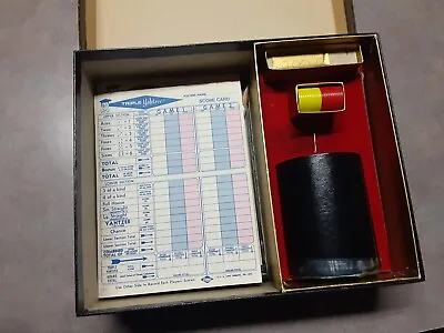 1961 Antique Black Box Yahtzee Game • $10