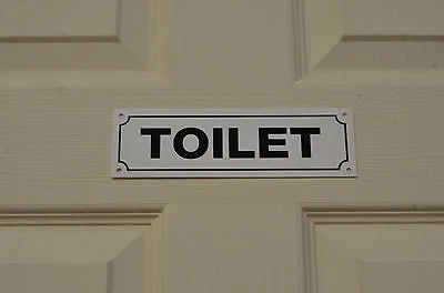 TOILET Sign Or Sticker 190x58mm WC Bathroom Cafe Pub Office Shop B&b Gym Bar   • £1.29