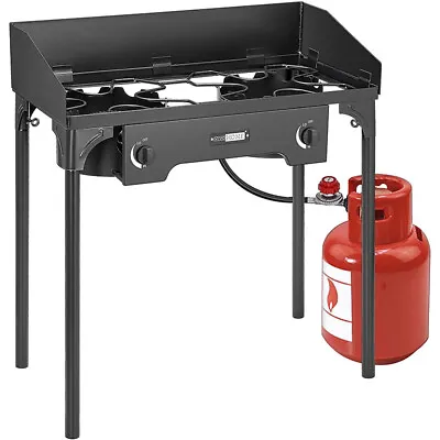 Double Burner Grill Gas Propane Cooker Outdoor Camping Picnic Stove BBQ • $89.99