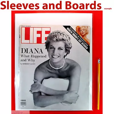Life Magazine Sleeves / Bags ONLY Size8 / Jackets. 1950-70 Big Reseal X 10 # • £25.19