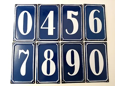 French Blue Vintage Look Metal Door House Street  Numbers Small 12x7cm  • £2.99