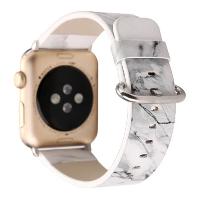 $18.99 • Buy 42/44mm Genuine Leather Apple Watch Band For IWatch Series SE 6 5 4 3 2 1 Strap 