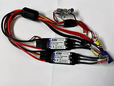 E-flite EFlite Twin 40 AMP ESC's Brushless Speed Controls W/ BEC EFL01190 • $59.95