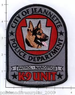 Pennsylvania - Jeannette K-9 PA Police Dept Patch - Patrol Narcotics • $3.99